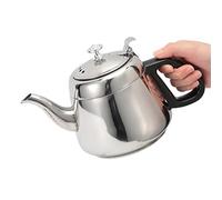 2L Stainless Steel Teapot with Removable Sieve Insert, Silver Stovetop Kettle for Coffee and Tea Making, Hot Water Brewing Pot with Filter