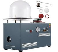 2L Vacuum Investing Casting Machine 1/2 HP 3 CFM Lost Wax Cast Combination with a 9" x 8" Bell Jar for Jewelry Casting and Investing