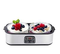 2L Yogurt Maker Machine with 2 Glass Jars, Automatic Yoghurt Maker with Digital Timer & Temperature Control for Homemade Greek Probiotic Yogurt, Natto, Fermented Foods