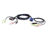 2L7DX3U 3m/10ft USB VGA to DVI-A KVM Cable with Audio
