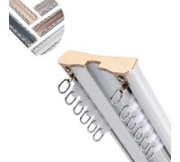 2Layer Curtain Track System Aluminum ed Drapery Rod DoubleRow Curtain Rails White 1m (3.3ft) for Home Decor and Window Treatments