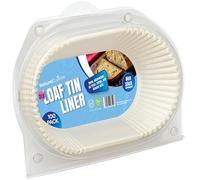 2lb Loaf Tin Liners - Pack of 100 - Non-Stick Siliconised Greaseproof Paper - 24x15x6.5cm - Perfect for Baking Bread & Cakes - Oven, Microwave, Air Fryer Safe - Halal & Kosher Certified