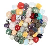 2lb Natural Mixed Tumbled Stones, 0.8″- 1.2″ Size Healing Crystal Chakra Stones, Crushed Mixed Gemstones for Decoration, Crafts, Crystal Healing, Jewelry Making, Tumbling, Cabbing, Wicca & Reiki