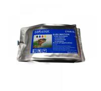 2Liter Dye Sublimation Ink Bag Compatible With JV33 JV331SB54 SB410 JV3201CS100 JV3001BS4 2000ml Ink Pack Chips For Printers(Cyan 2000ml)