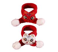 2lots Fashion Pet Scarf Snake Year Cartoon Pattern Scarve Comfortable Scarf for Holiday Celebrations Comfortable Pet