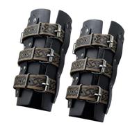 2Lots Gothic Leather Wristband Unisex Wrist Bracer for Medieval Armor Bracers Cosplayers and History Durable Arm Cuff