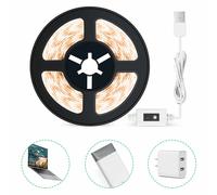 (2M) 1/2/3/4/5M Warm White 60/120/180/240/300 LED Strip Light 2835 Flexible Sensor String Light For Room