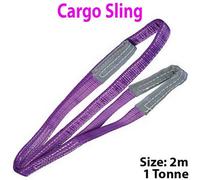 2M 1 Tonne (1000Kg) Flat Webbing Strong Cargo Sling Lifting Crane Hoist Strap