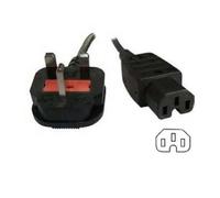 2M 13A UK PLUG TO C15 HOT" IEC SOCKET"