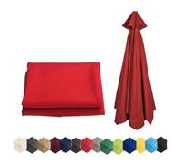 2m 2.30m 2.7m 3.0m Replacement Parasol Canopy for 6 Arms/8 Arms, Parasol Replacement Cover Anti-UV Waterproof, Umbrella Replacement Fabric for Garden, Patio, Outdoor, Pool, Beach(Red,2.30m/6 Arms)