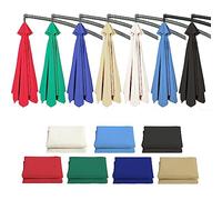 2m/2.7m/3.0m Umbrella Replacement Canopy, 6 Ribs/8 Ribs Cantilever Parasol Replacement Canopy, Umbrella Fabric Replacement UV Sun Protection And Water Resistant(Canopy Only)(Color:White,Size:300cm 8-R