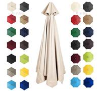 2M 2.7M 3M Parasol Umbrella Replacement Cover 6 Arms/8 Arms Cantilever Parasol Top Fabric Cover Replacement Cloth Anti-ultraviolet｜Waterproof｜Breathable (Color : Off-white, Size : 6 ribs-3m(9.8ft))