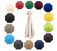 2m 2.7m 3m Umbrella Replacement Parasol Canopy, Garden Parasol Canopy Cover For Patio Sun Umbrella, 6 Arms/8 Arms Replacement Parasol Cover, Market Table Umbrella Replacement Top (Color : Off-white,