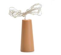 2M 20 * LED Cork Glass Wine Bottle Stopper Shaped String Lights Lamp for Shop Counter Christmas Party Table Decor (White)