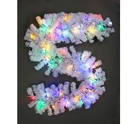 2m Prelit Alaskan Pine Christmas Christmas Garland White Shatchi White One Size