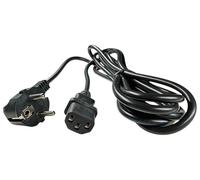 2m 230V 10A Current Cable 3 Pole Current Cable Type F CEE 7/4 Current Cable C13 Socket for Computer Monitor PC Cable Black