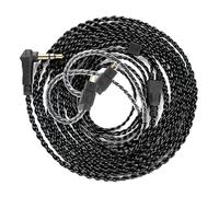 2M 2pin IEM Cable,2-Meter Long Earbud Cords with Silver-Plated Headphone Extension Cable Compatible with Moondrop CHU II,for Truthear Hexa/Zero/Pure,KZ ZST/ZST-X/AS10 (Black, 2PIN 3.5MM)