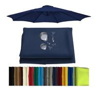 2m-3.5 m Replacement Parasol Canopy with Top Vent, UPF 50+ Garden Parasol Replacement Canopy, 6/8 Rib Umbrella Replacement Fabric,Outdoor Replacement Fabric (Q9,8ribs:2.30m/7.5ft)