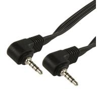 2m 3.5mm 4 Pole Jack Plug Cable Right Angled 90 Degree 3 Ring Camcorder Lead