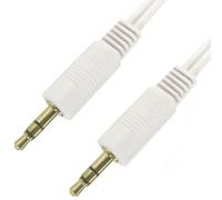 2m 3.5mm Jack Plug to Male Long Headphone Cable White Lead AUX Audio iPod Mp3