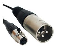 2m 3 Pin XLR Male to Mini XLR Female Microphone Cable Plug Socket Headset Lead