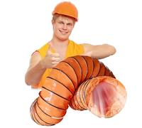 2m 3m 5m 10m Duct Hosing PVC, Insulated Flexible Duct Hose for Bathroom Exhaust Fan -20 to 180°F, Thread Air Duct Induction Intake Pipe, Indoor Outdoor Air Ducting, Easy Storage(750mm/30inch,L 3m(9.8f