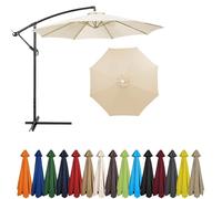 2m - 4m Replacement Parasol Canopy, UPF 50+ Garden Parasol Replacement Canopy,6 Arms 8 Arms Parasol Cover for Garden Parasol Accessories (Beige,8ribs:4m/13.1ft)
