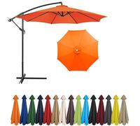 2m - 4m Replacement Parasol Canopy, UPF 50+ Garden Parasol Replacement Canopy,6 Arms 8 Arms Parasol Cover for Garden Parasol Accessories (Orange,8ribs:4m/13.1ft)
