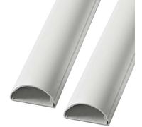2M 50mm X 25mm White Scart / Data Cable Trunking Conduit Cover Av Tv Wall