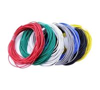 2M/5M Copper Wire 32 30 28 26 24 22 20 18 16 14 12 AWG Soft Silicone Rubber UL3239 Insulated Flexible DIY LED Electronic Cable(WHITE,5m,30AWG)