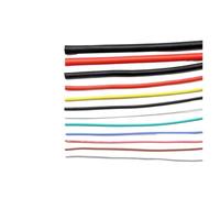 2M/5M UL3239 Silicone Wire Tinned Copper 32 30 28 26 24 22 20 18 16 14 12 10 8 AWG 3KV DIY LED Electronic Cable(Red,2 Meters,8AWG)