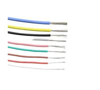 2M/5M UL3239 Silicone Wire Tinned Copper 32 30 28 26 24 22 20 18 16 14 12 10 8 AWG 3KV DIY LED Electronic Cable(Green,2 Meters,16AWG)