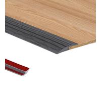 2M 5mm Self Adhesive Carpet Edge Strip PVC Floor Transition Strips Door Threshold Edging Trim Laminate Door Floor Strip,Dark Grey Wood Grain,2pcs Backing Adhesive