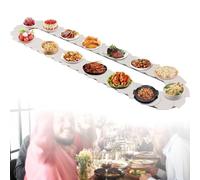 2M/6.56ft 360° Rotating Food Turntable, Manual Swivel Adjustable Dining Table, Easy To Share Food Serving Train For Dining Room Party Decoration