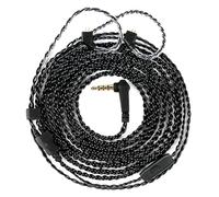 2m/6.56ft IEM Cable, 2Meter Length Long CCZ C01 4N OFC Braided Earphone Replacement Wire Cord, in Ear Monitor Cable with TFZ-pins for KBEAR KS1, CCZ DC03/Melody/DC02/DC01 PRO (TFZ 3.5MM, with Mic)