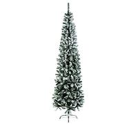 2m (6.5ft) Snow Flocked Spruce Pine Slim Christmas Tree in Green