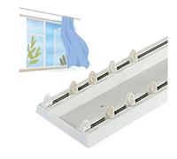 2m/6.5ft Wall & Ceilingain Track Set with PulleysPerfect for Privacy ains Tulle Bunk Beds Room DividersWhite Color