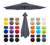 2m/6.6ft Canopy Replacement for 8 Ribs | Parasol Canopy Cover | Patio Umbrella Replacement | Not Umbrella Frame | for Beach, Garden, Pool, Yard, Patio(Grey)