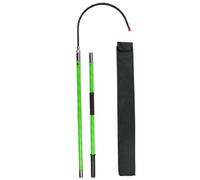 2m/6.6ft HV Insulated Rescue Hook, Segmented Fiberglass Pole, Removable Hook + Storage Bag, Anti-slip Handle for Substation/fire Protection/construction(Green,10-220kv-3m/9.8ft)