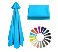 2m/6.6Ft Umbrella Replacement Canopy | Replacement Parasol Cover for 6 Arms| Umbrella Replacement Top | Breathable | Washable | for Garden, Market, Backyard, Beach, Patio(Lake Blue)