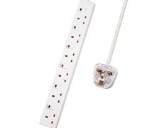 (2M) 6 Way Socket with Cable 3G1.25, with Indicate Light, Individual Switches, Child-Resistant Sockets