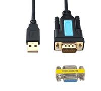 2m/6ft USB to Serial Adapter USB to RS232 Male DB9 (9-pin) Serial Cable with Female DB9 Connector Prolific PL2303 Chipset for Windows XP/7/8/10/11, Windows Vista, Mac OS 10.6 Above Linux Printer