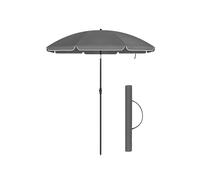 2m Beach Umbrella with Air Vent, Grey
