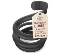 2M Black 15mm Half Round Dowel