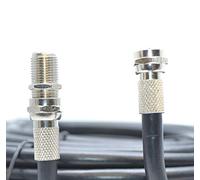 2M Black Coax Cable For Virgin Media, Sky TV, Broadband Extension and Tivo & Superhub (2M, BLACK)