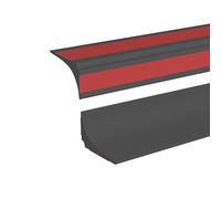 2M Black Silicone Shower Tray Sealing Strip,Bath Sink Bathtub Edging Edge Seal Trim,Gap Cover Caulk,Wet Room Floor Water Barrier Retaining Strip,Beading for Tile,Countertop(2.5cm,Two Adhesive Backing)