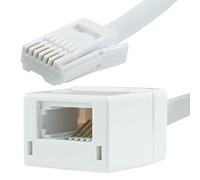 2M BT Telephone Extension Cable Phone Line Socket UK Landline Fax Male - Female