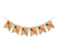 2m Burlap Banner, Happy Easter Burlap Banners Carrot Bunting Garland Home Party Decoration #2 Excellent Quality and Popular