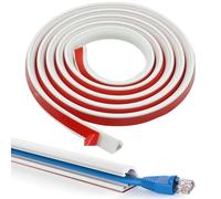 2m Cable Trunking White, Self Adhesive Cable Cover Trunking For Electric Cables Conduit Tv Cable Hider For Wall Cable Conduit Wire Hide Wires Raceway Management Wire Tidy For Desk Family Office