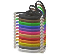 2m Cat.6 Flat Network Cable - 12 Colors, 12 Pieces - Ultra Flat, Slim Micro, Gigabit LAN (RJ45) 1000 Mbit/s